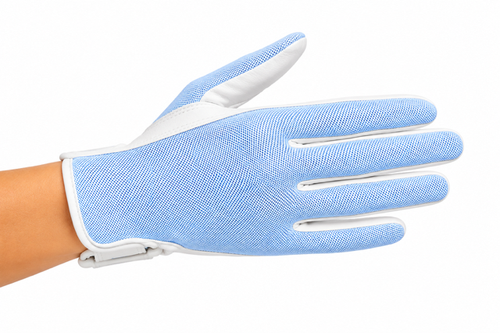 Blue Tan-Through – Women’s Golf Glove That Prevents One-Handed Tans