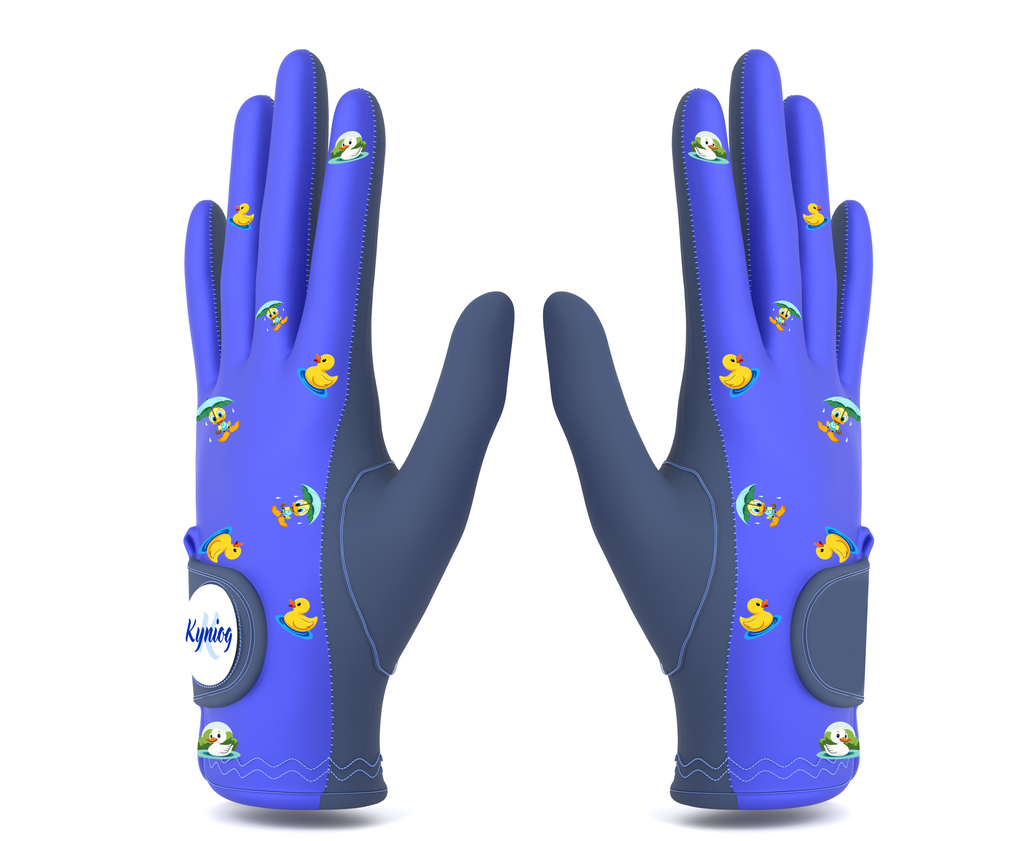 All-Weather Wet Grip Golf Glove – AAA+ Suede Rain Glove with Ball Marker | Perfect for Wet & Cold Conditions | Blue