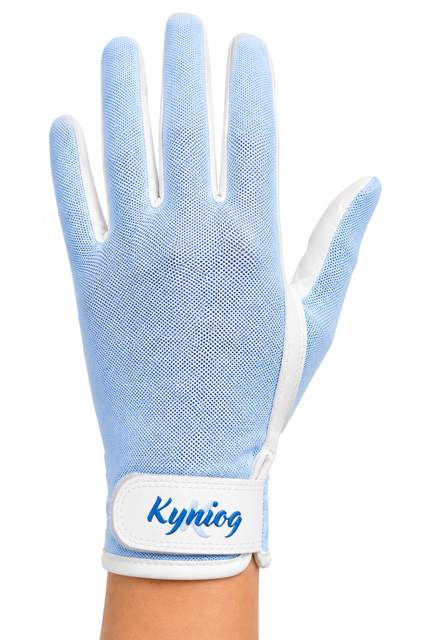 Blue Tan-Through – Women’s Golf Glove That Prevents One-Handed Tans