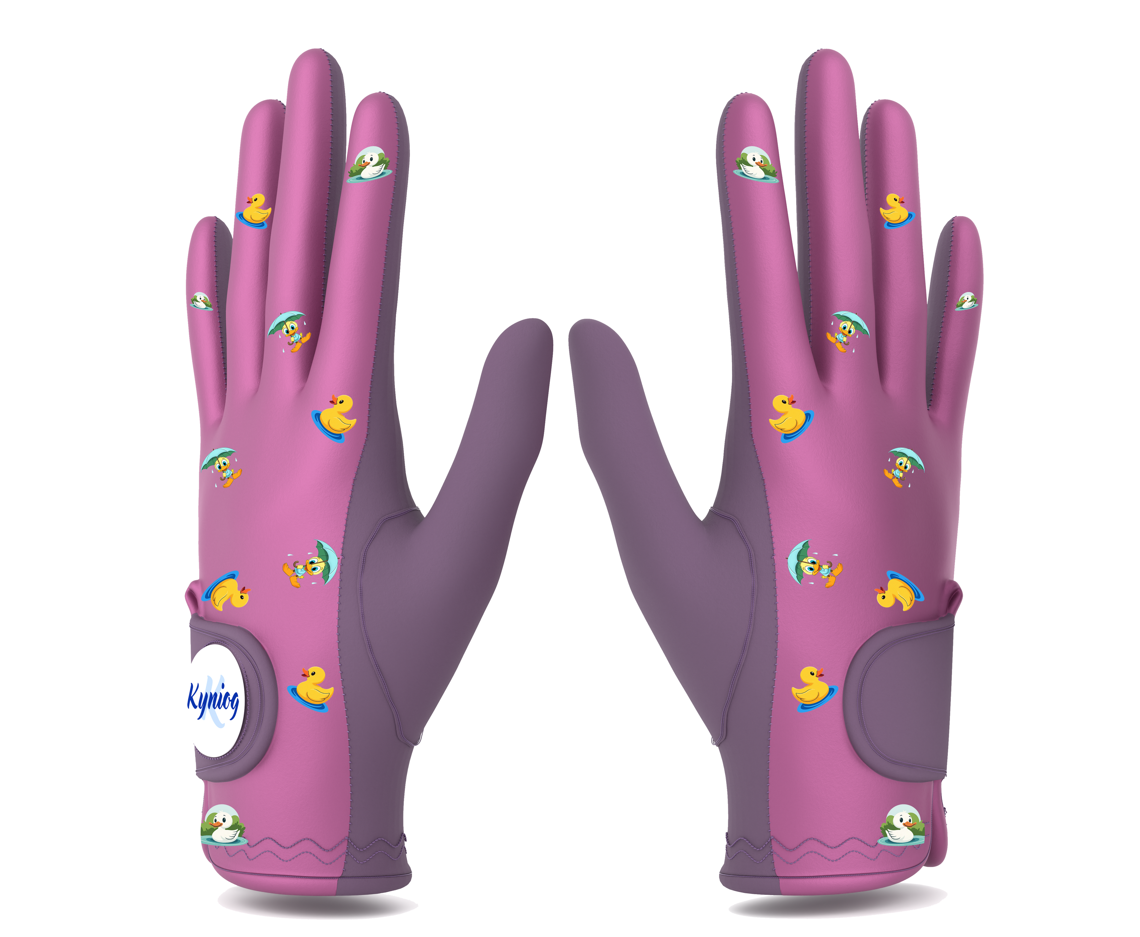 All-Weather Wet Grip Golf Glove – AAA+ Suede Rain Glove with Ball Marker | Perfect for Wet & Cold Conditions | Aubergine